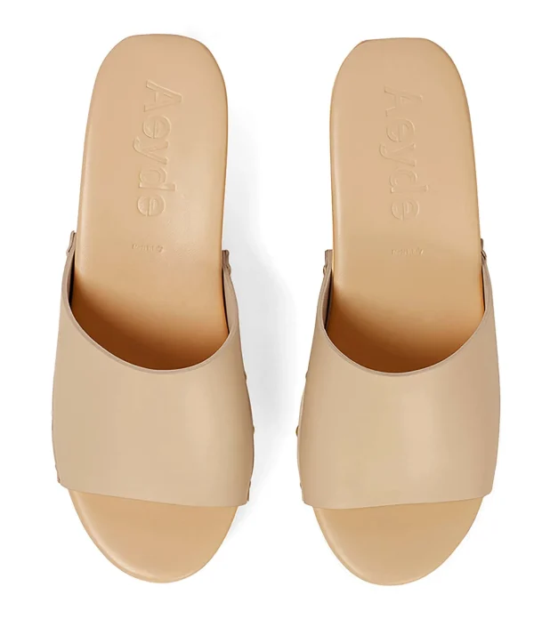 AEYDE Sabots Bobbie Cuir Beige belle 3