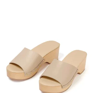 AEYDE Sabots Bobbie Cuir Beige belle 12