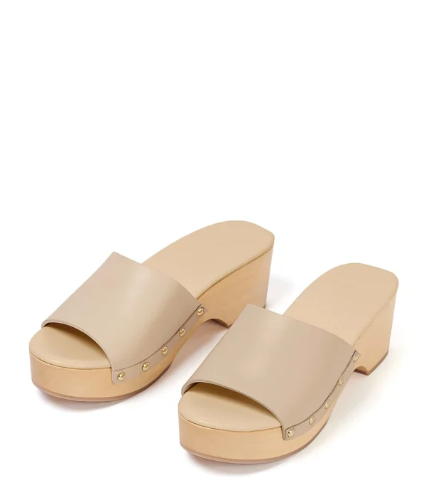 AEYDE Sabots Bobbie Cuir Beige belle 4