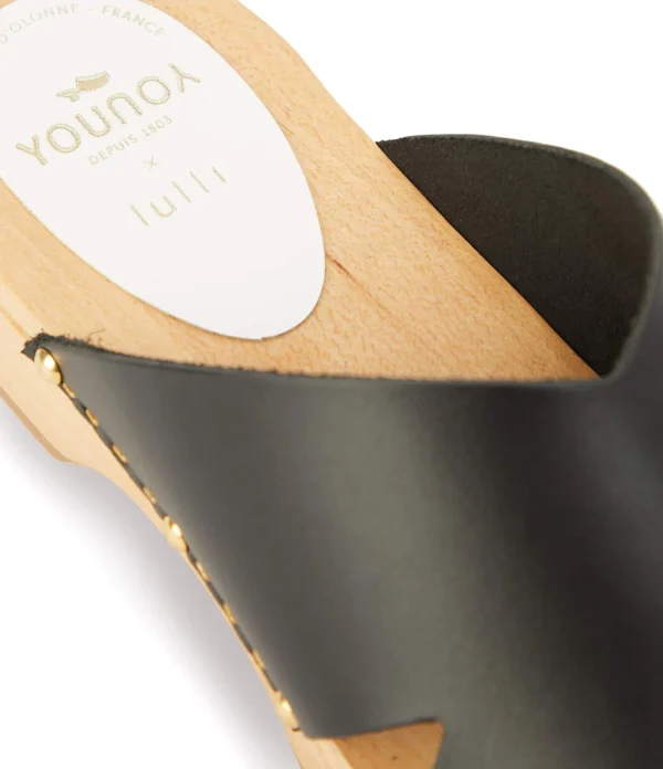 SABOT YOUYOU Sabots Yulli Bois Cuir Noir, Exclusivité Lulli achat 5