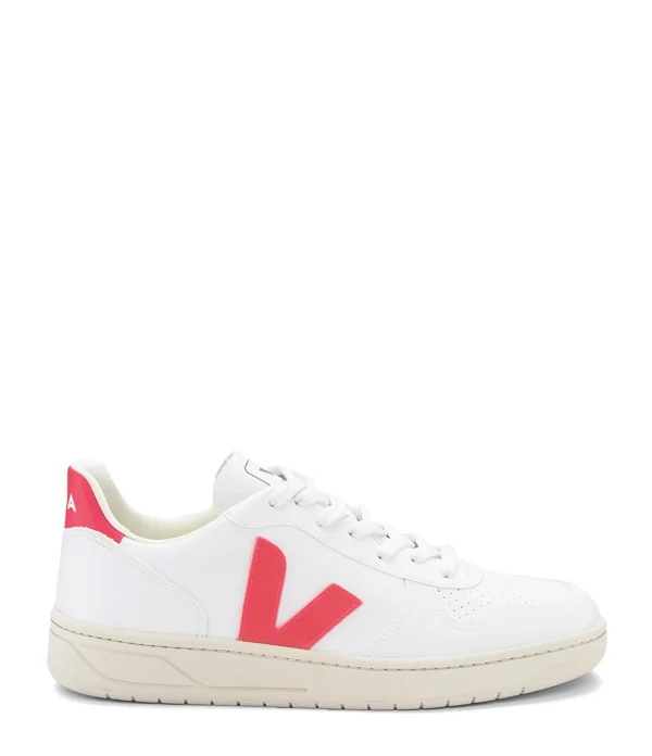 Top ventes VEJA Baskets V-10 CWL White Rose Fluo 1