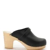 SABOT YOUYOU Sabots Yrma Bois Cuir Noir vente pas cher 35