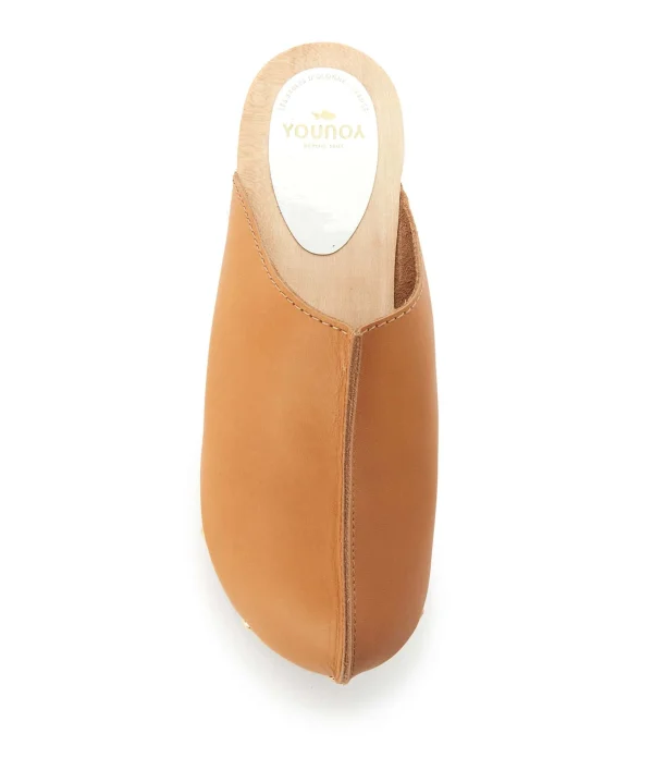 SABOT YOUYOU Sabots Yssa Bois Cuir Camel soldes luxe 4