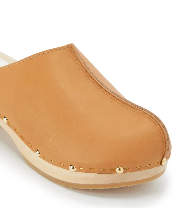 SABOT YOUYOU Sabots Yssa Bois Cuir Camel soldes luxe 5