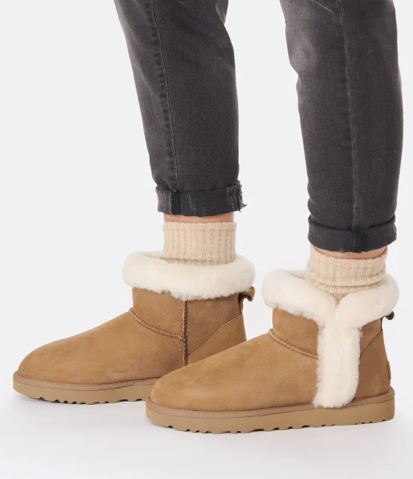 grossiste en ligne UGG Boots Classic Ultra Mini Heritage Fluff Chestnut 7