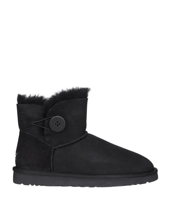 UGG Boots Mini Bailey Button Noir REMISE 1