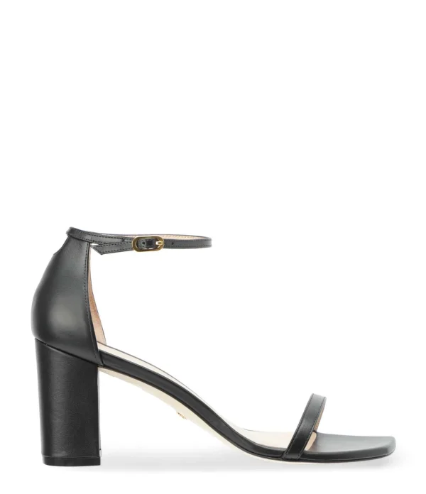 STUART WEITZMAN Sandales Amelina Block Cuir Noir soldes pas cher 1