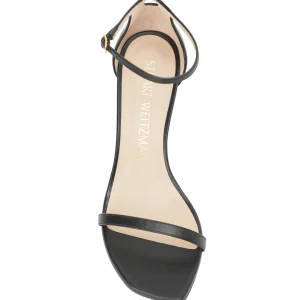 STUART WEITZMAN Sandales Amelina Block Cuir Noir soldes pas cher 14