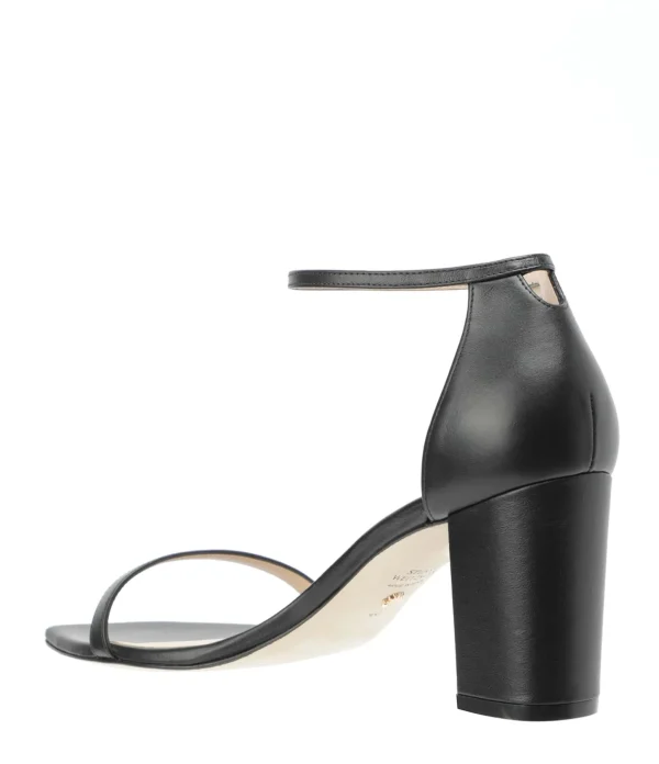 STUART WEITZMAN Sandales Amelina Block Cuir Noir soldes pas cher 4