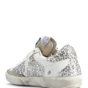 GOLDEN GOOSE Baskets Superstar Cuir Glitter Argenté à prix d'occasion 18