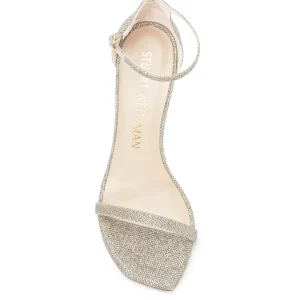 STUART WEITZMAN Sandales Amelina Block Cuir Platinum boutique pas cher 10