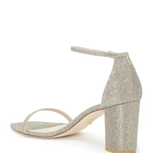 STUART WEITZMAN Sandales Amelina Block Cuir Platinum boutique pas cher 12