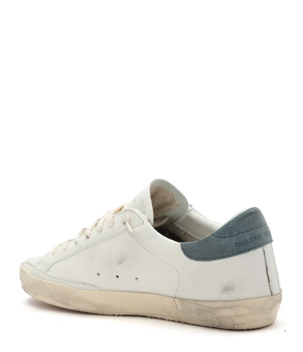 en france GOLDEN GOOSE Baskets Homme Superstar Cuir Blanc Vert Bouteille 3