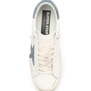 en france GOLDEN GOOSE Baskets Homme Superstar Cuir Blanc Vert Bouteille 12