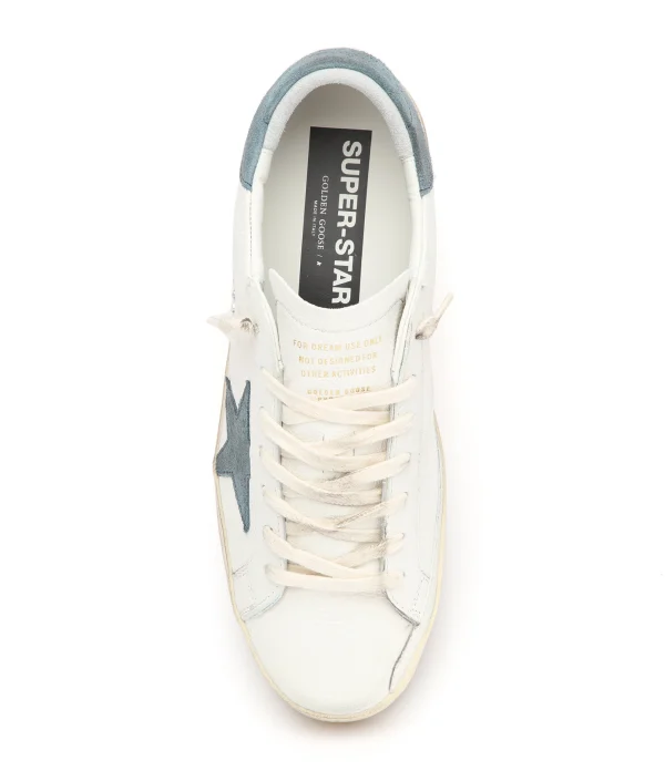 en france GOLDEN GOOSE Baskets Homme Superstar Cuir Blanc Vert Bouteille 5