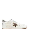 GOLDEN GOOSE Baskets Ball Star Cuir Beige Léopard marque pas cher 14