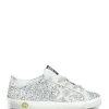 GOLDEN GOOSE Baskets Enfant Superstar Cuir Glitter Argenté magasins pour 16