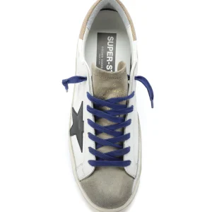 GOLDEN GOOSE Baskets Homme Superstar Cuir Blanc Taupe Noir boutique en france 8