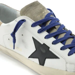 GOLDEN GOOSE Baskets Homme Superstar Cuir Blanc Taupe Noir boutique en france 12