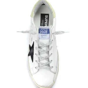 Promotio de vente GOLDEN GOOSE Baskets Superstar Cuir Blanc Jaune Croco 16