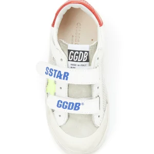 GOLDEN GOOSE Baskets Bébé Old School Cuir Blanc Rouge dernières 8