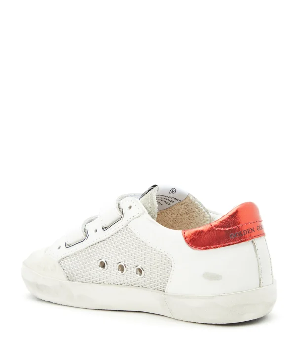 GOLDEN GOOSE Baskets Bébé Old School Cuir Blanc Rouge dernières 4