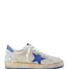 SOLDES TOUT À GOLDEN GOOSE Baskets Homme Ball Star Cuir Gris Bleu 14