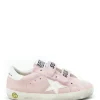 GOLDEN GOOSE Baskets Enfant Old School Cuir Suédé Rose Blanc Neuve avec étiquette 16