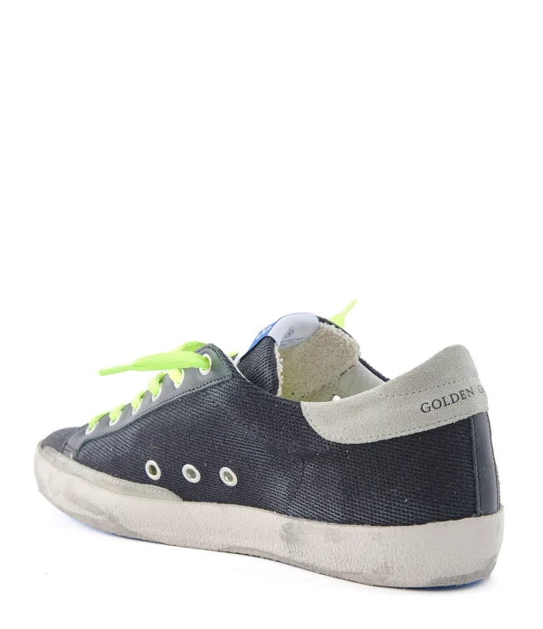 boutique en ligne GOLDEN GOOSE Baskets Superstar Toile Noir 4