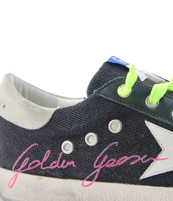 boutique en ligne GOLDEN GOOSE Baskets Superstar Toile Noir 5