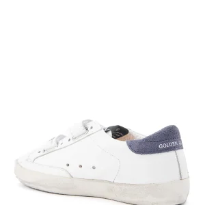 GOLDEN GOOSE Baskets Enfant Old School Cuir Blanc Bleu Navy magasin en ligne france 10