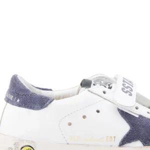 GOLDEN GOOSE Baskets Enfant Old School Cuir Blanc Bleu Navy magasin en ligne france 12