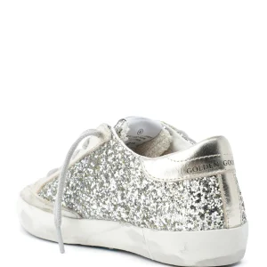 GOLDEN GOOSE Baskets Bébé Superstar Glitter Argenté Blanc vente pas cher 10