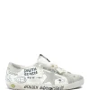 GOLDEN GOOSE Baskets Bébé Superstar Sérigraphie Cuir Blanc Gris comparez les prix 22