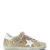 GOLDEN GOOSE Baskets Superstar Cuir Glitter Doré en ligne vente 14