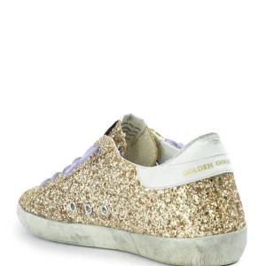 GOLDEN GOOSE Baskets Superstar Cuir Glitter Doré en ligne vente 14