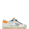 GOLDEN GOOSE Baskets Homme Superstar Cuir Blanc Orange Meilleur Prix 14