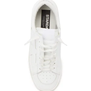 GOLDEN GOOSE Baskets Homme Stardan Cuir Blanc SOLDES TOUT À 8