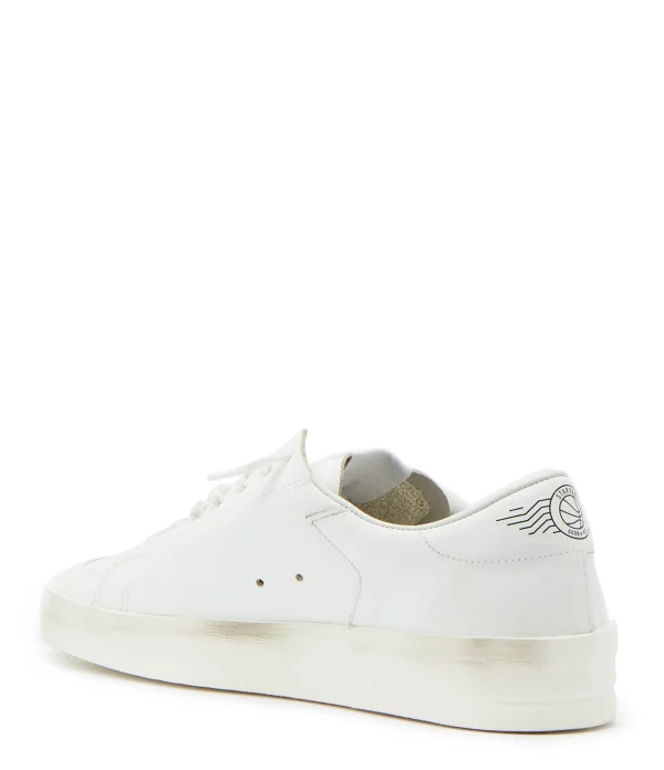 GOLDEN GOOSE Baskets Homme Stardan Cuir Blanc SOLDES TOUT À 4