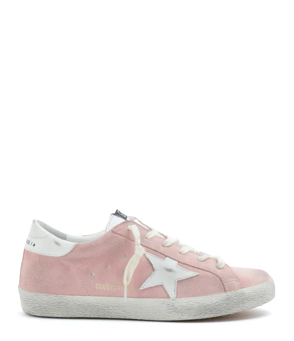 GOLDEN GOOSE Baskets Superstar Cuir Suédé Rose pas cher marque 1