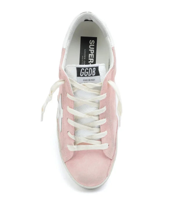 GOLDEN GOOSE Baskets Superstar Cuir Suédé Rose pas cher marque 3