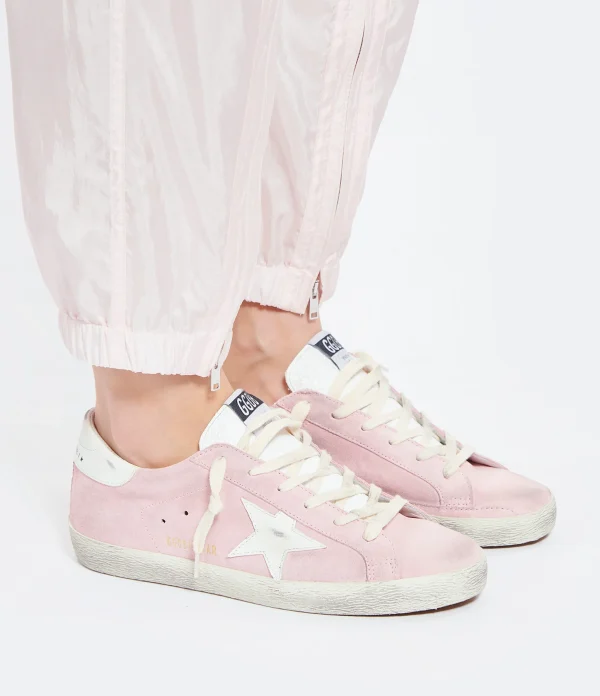 GOLDEN GOOSE Baskets Superstar Cuir Suédé Rose pas cher marque 6