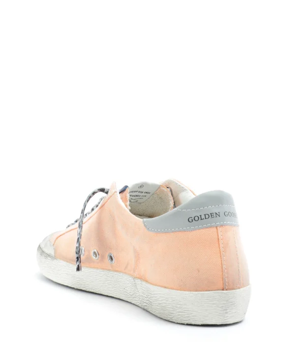 GOLDEN GOOSE Baskets Superstar Toile Pêche magasins pas chers 4