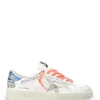 Protections acheteurs GOLDEN GOOSE Baskets Homme Stardan Sérigraphie Cuir Blanc Bleu 14