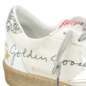 livraison la plus rapide GOLDEN GOOSE Baskets Ball Star Signature Cuir Blanc Argenté 16