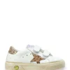 mode GOLDEN GOOSE Baskets Bébé May School Cuir Blanc Doré 28