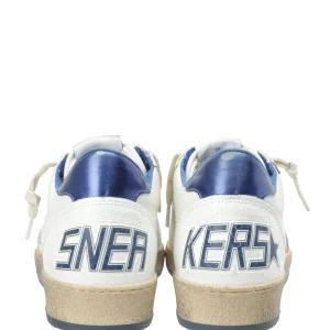 GOLDEN GOOSE Baskets Homme Ball Star Cuir Blanc Bleu Métallisé grossiste en ligne 15