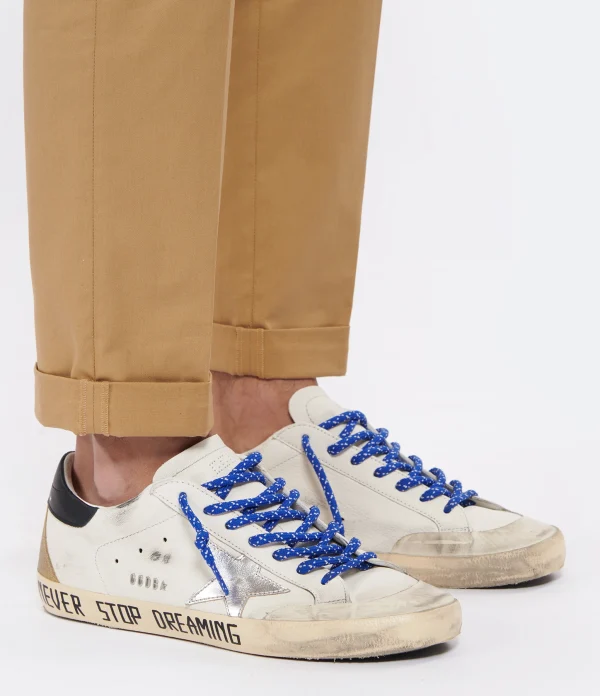 GOLDEN GOOSE Baskets Homme Superstar Sérigraphie Cuir Blanc Boutique officielle 6