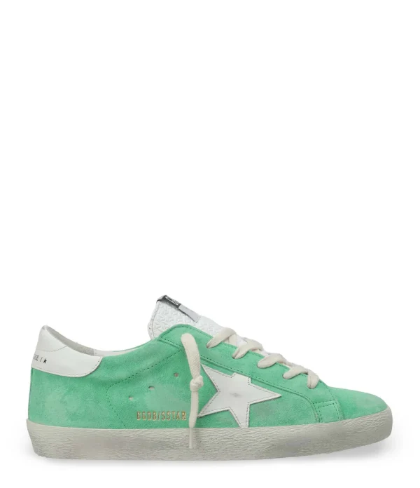 GOLDEN GOOSE Baskets Superstar Cuir Suédé Vert prix abordable 1