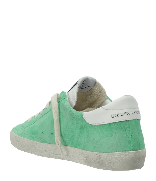 GOLDEN GOOSE Baskets Superstar Cuir Suédé Vert prix abordable 4